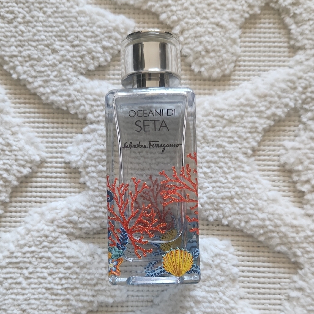 Salvatore Ferragamo Oceani di Seta - Blue with Coral and Yellow Accents